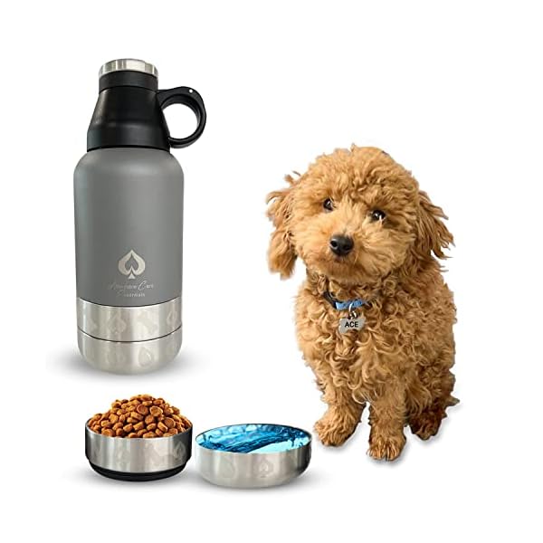 32oz Portable Dog Water Bottle with Stainless Steel Travel Bowls, Dog Water Dispenser, Dog Water Bowl and Food Bowl for Dog Treats,Camping Accessories 32oz Portable Dog Water Bottle with Stainless Steel Travel Bowls, Dog Water Dispenser, Dog Water Bowl and Food Bowl for Dog Treats,Camping Accessories