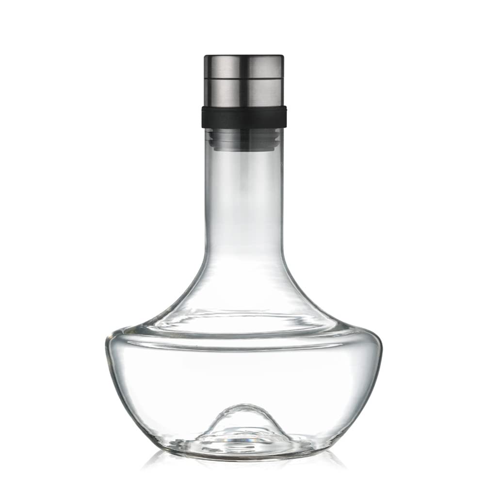 Decantador de vino tinto,Decantador de vino en for Jarra grande hecha a mano de 1000ML, vino tinto transparente, copas de champán, botella decantadora, jarra, aireador vertedor for Bar familiar