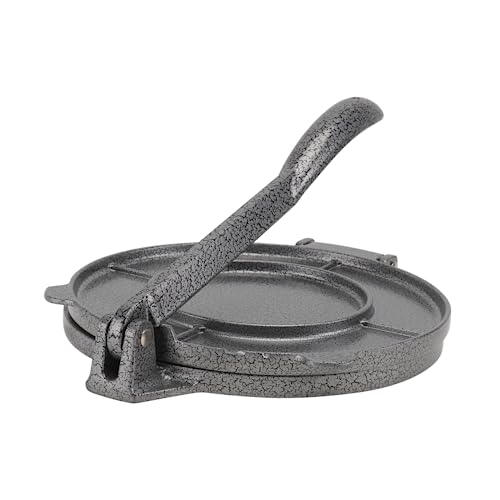 Garneck Aluminum Tortilla Press Round Shape Maker for Corn and Flour Tortillas Silver Manufacturing Tool for Easy Shaping of Dumplings Empanadas and More