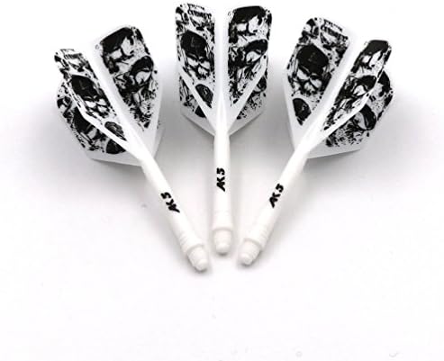 CUESOUL Dart Flights White with Pattern Design