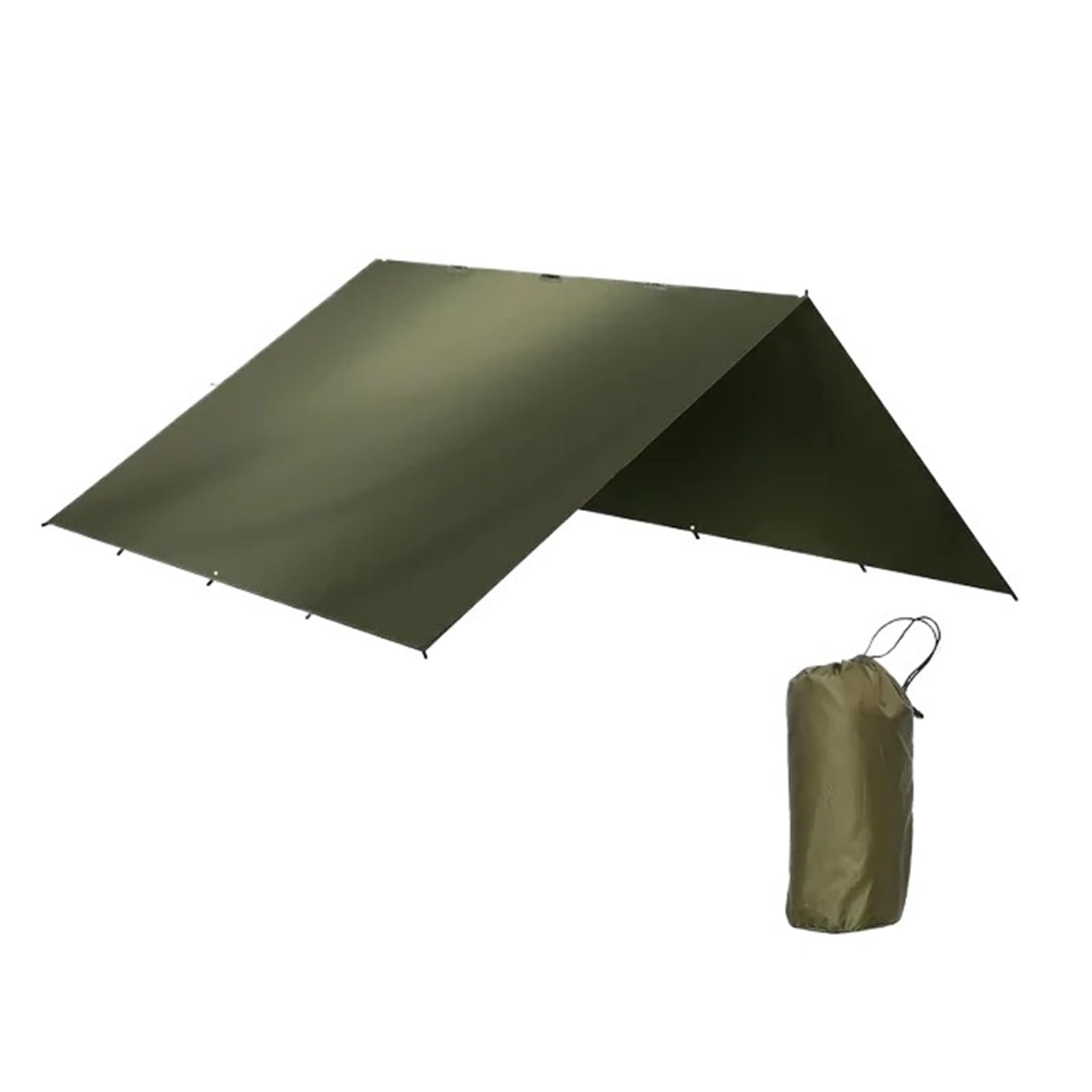 Tent tarp Tarp Tent Waterproof Camping Outdoor Hiking Backpacking Tourist Beach Sun Shelter(3X3 Olive Green)