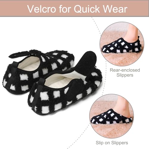Slippers for Women Men Slippers Socks Fuzzy Indoor House Slippers Rubber Sole Warm Fleece Lined Slip On Soft-Lightweight Non Slip Barefoot Slippers4