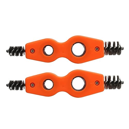 2Pcs Copper Tube Pipe Cleaner, 4 in 1 Copper Pipe Cleaner, Copper Tubing Brush Pipe Brush Cleans Inside Outside Thread Cleaner Plumber Brush Cleaner Tool for Plumbing Installation Soldering Brazing