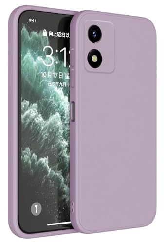 HAFFAN Funda de Silicona TPU Compatible con Vivo Y01 (6.51' Inches), Carcasa Protectora para Teléfono Móvil - Hierba púrpura
