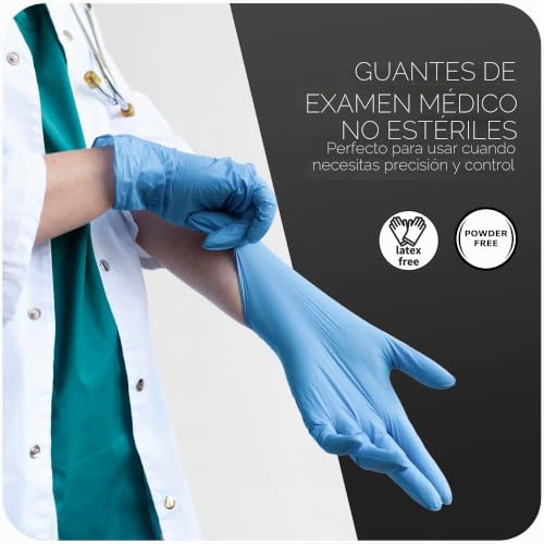 Miniatura 2 de K-Mart Guantes Profesionales Multiusos De Nitrilo Sin Polvo, Desechables, Extra Fuertes, Caja De 100 Unidades, Color Azul 100 Unidades, Talla S, Paquete De 100
