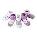 Produktbild Baby Kinder Socken 5 in 1 Set Jugendliche Stricksocke Verdickender Herbst und Winter Jungen Mädchen Baumwolle Bunt Elastisch Weich- Gr.M (1-3 Jahre), Herbst/Winter-lila