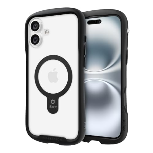 Coque iPhone 16 Plus iFace MagSynq noire en verre trempé