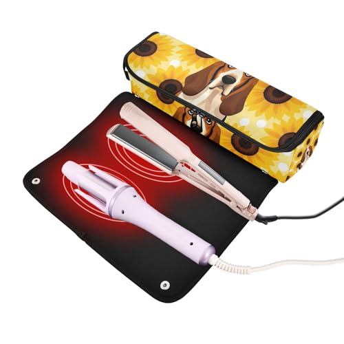 Estuche 2 en 1 para rizador y plancha con mat resistente al calor miniatura 2