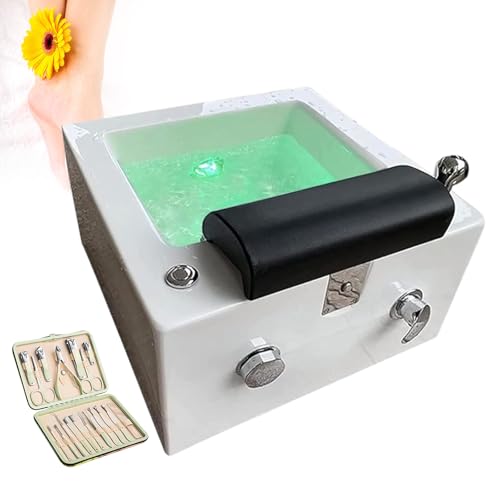 Bañera de masaje acrílica para pies con set de manicura miniatura 1