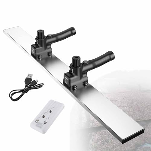 Utensile Elettrico Per La Finitura Del Calcestruzzo, Con Porta Di Ricarica Di Tipo C/Power Bank, Raschietto Per Calcestruzzo In Acciaio Inossidabile,Black-withpowerbank
