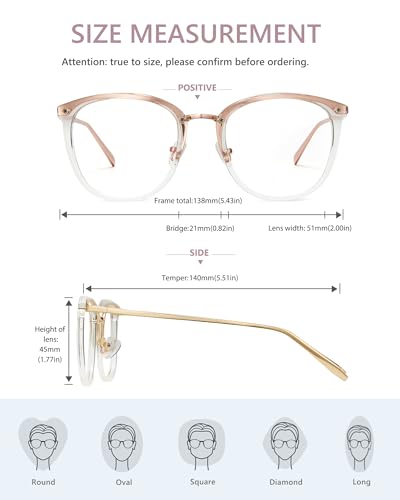 Image of Cyxus 2 Pack Blue Light Glasses for Women, Blue Light Blocking Eyeglasses for Woman Anti Eye Strain Computer Glasses