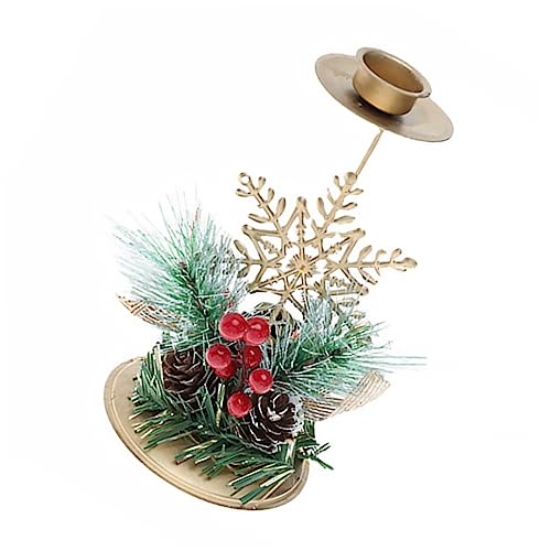 HOODANCOS Christmas Candle Holder Centerpiece Snowflake Design for Desktop Candelabra for Festive Home Decor for Parties and Holiday Celebrations