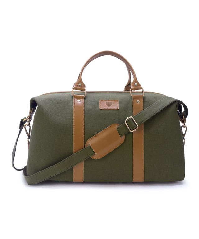 walrus Canvas Series Traveling Duffle Bag Durable Canvas Fabric Spacious, Lightweight, Ideal for Travel, Gym, Weekend Trips Green Colour Travel Bag- 18 Inches-picture-24
