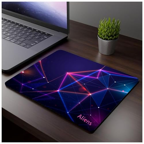 Image of Aliens Mouse Pad for Computer, Laptop, Smooth Premium Cloth Surface, Non-Slip Rubber Base, Speed and Precision Operation Compatible with Laser and Optical Mouse, Gaming, Office, Home 230x190mm (GO-21)