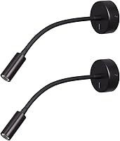 Vista 12 de Lámpara de lectura de pared, apliques de luz LED, 3 W, blanco cálido, 3000 K, enchufe para lectura de libros (2 unidades, cable de 3000 K)