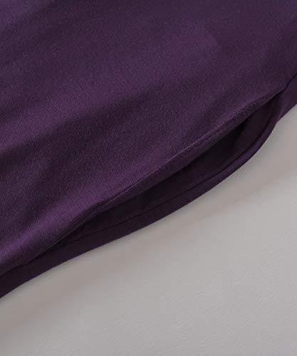 Latuza Women's Bamboo Viscose Robes Long Sleeves Bathrobe With Pockets 3X Eggplant #TOP4