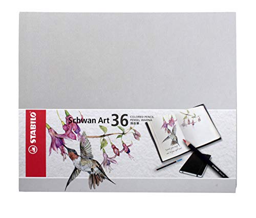 Lápis de Cor Artístico, 36 Cores, Estojo Metálico, Stabilo, Schwan Art 55.7100, Multicor, 36, pacote