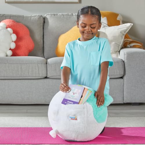 hand2mind Cat BubblePlush Yoga Ball Buddy, Yoga Ball for Kids, Calming Corner for Items, Kids Exercise Equipment, Occupational Therapy Toys, Sensory Toys, Active Play for Ages 3 and Up - Image 2