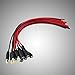 10pcs 12V CCTV Security Camera DC Male and Female Power Plug Cable Male Female DC Pigtail Connectors for CCTV -Security Camera, Black and Red