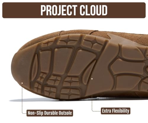 Image of Project Cloud Leather Barefoot Shoes Women - Memory Foam Lace-Up Womens Sneakers - Lightweight & Non Slip Womens Shoes Casual - All-Day Women's Fashion Sneakers for 2026