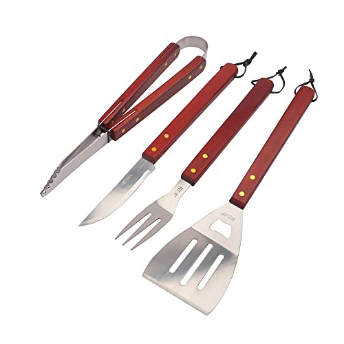 Kit Churrasco 8 Peças Inox Com Avental E Luva