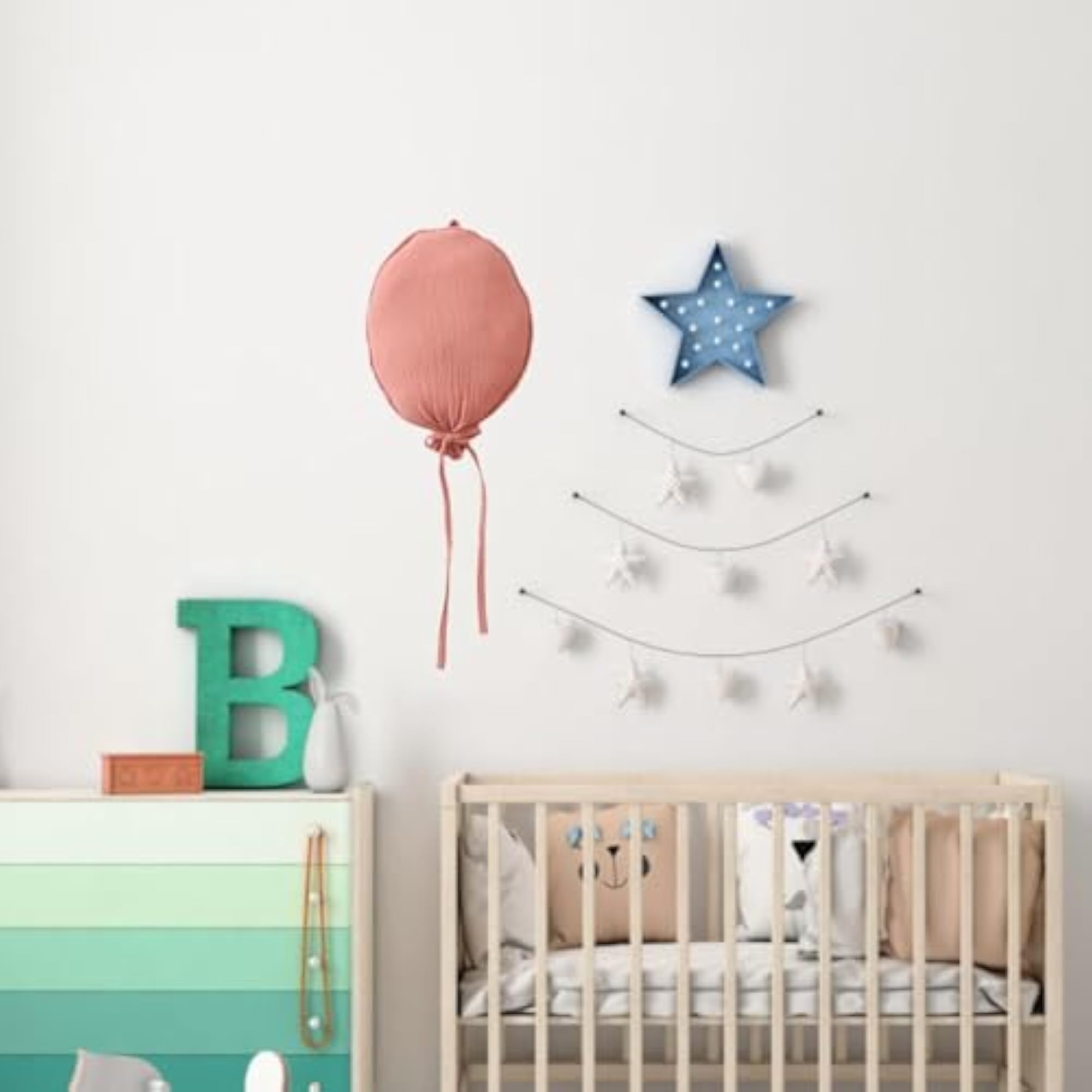 Minimalist Fabric Balloon Decoration for Nursery
