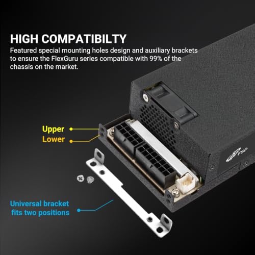 Image of FSP FlexGURU Power Supply, Flex ATX 300W, 80 Plus Gold, Full Modular, 5 Year Warranty (FSP300-57FCB)