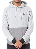 Sudadera básica con capucha, diseño en contraste y pieza estampada a rayas