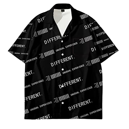 Camisa Hawaiana,Camisa Hawaiana con Botones Hawaianos De Manga Corta para Hombre, Camisetas con...