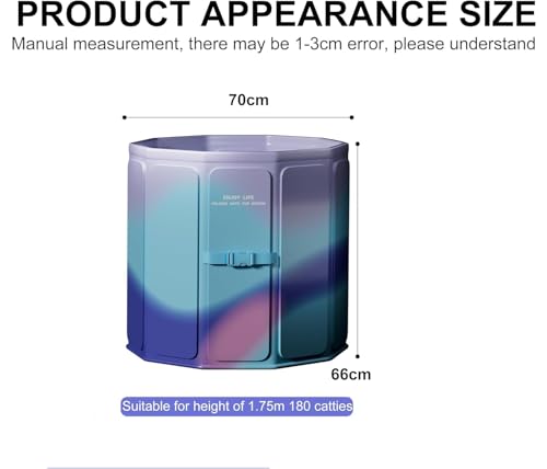 Image of Luteti Portable Bathtub 3s Opening and Closing, Soaking Bathtubs for Adults Freestanding Home Spa, Collapsible Bath Tub Ideal for Hot /Cold Baths
