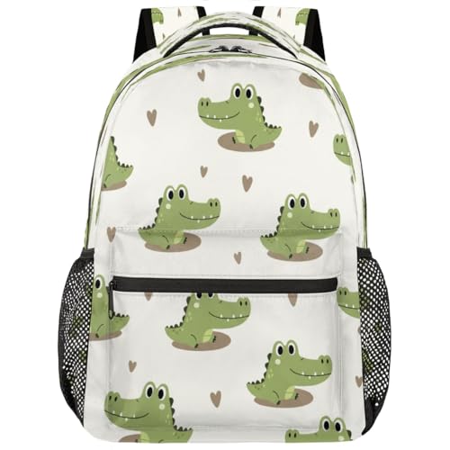 Mochila escolar de cocodrilo para laptop de 15.6 pulgadas para estudiantes