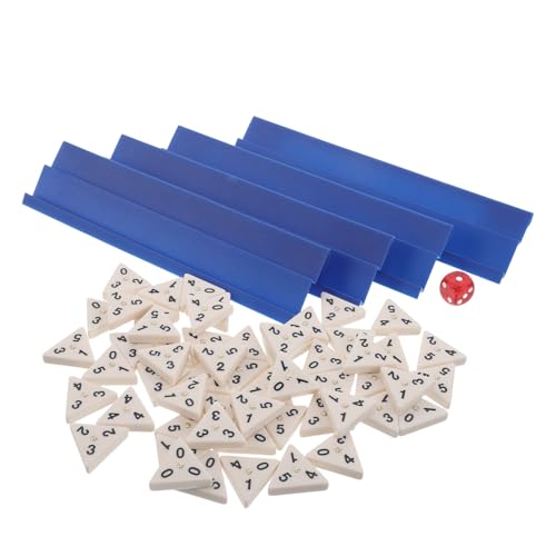 Jeu de tuiles triangulaires de dominos familiaux avec supports