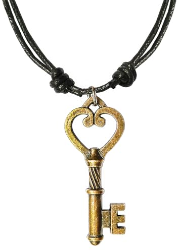 Bijoux de Ja Antique Bronze Unisex Skeleton Key Charm Pendant