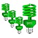 SLEEKLIGHTING 23 Watt T2 Green Light Spiral CFL Light Bulb,- UL Approved- 120V, E26 Medium Base-Energy Saver (Pack of 4)