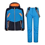 abbigliamento sci bimbo Feel Warm Flat taglia 140 CMP Set Giacca e Pantaloni, Blu Nero, 140 Bambini e Ragazzi