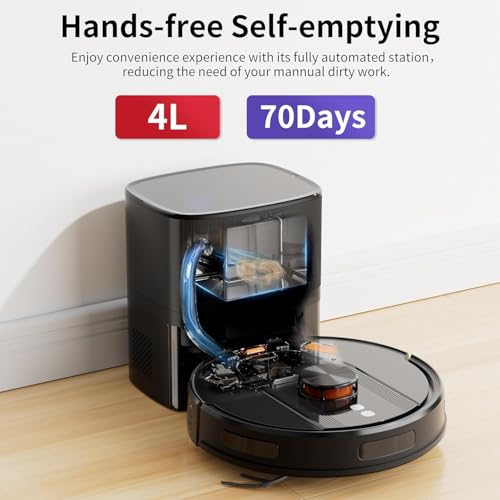 Robot Vacuum and Mop Combo with Self-Empty Base