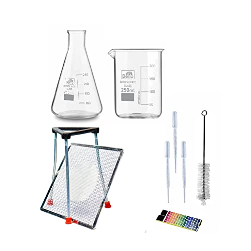 Bello Borosilicate 3.3 Glass Beaker & Conical Flask - 250 ml...