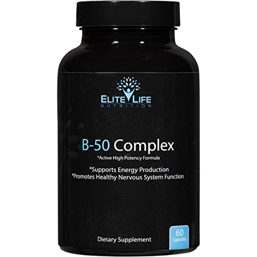 Super Active B Complex - Pure B-50 Complex Vitamins - Natural, Methylated, Bioavailable, Vegan Vitamin Supplement For Men And Women - Supports Energy, Focus, Sleep, Immune System, Stress - 60 Capsules