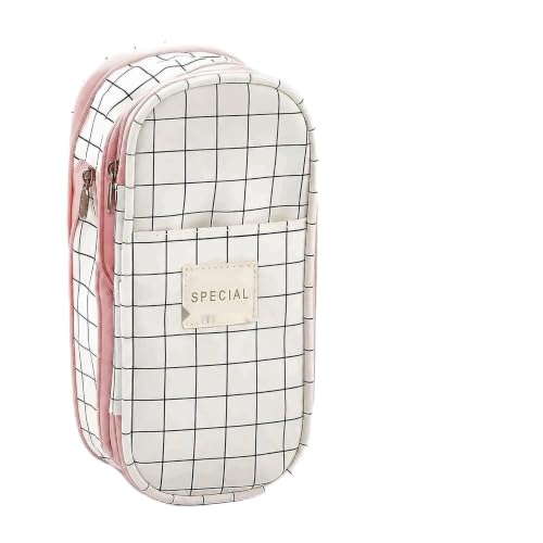 Image of Large Capacity Pencil Pouch Case for School & Office Multi Compartment Organizer Durable Nylon