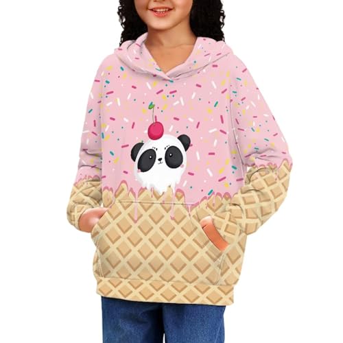 Image of Coloranimal Unisex Girls and Boys Long Sleeve Hoodies Hoody Athletic Pullover Sweatshirts Tops Age 6-16year