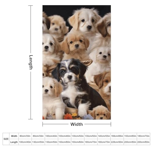 Couverture lit imprimé chiens mignons jeté canapé flanelle