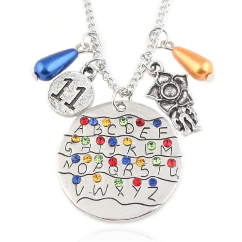 Niarezom Stranger TV Necklace, Classic Movie Themed Pendant, Halloween Cosplay Character Stylish Jewelry, Gift for Teens and Adults