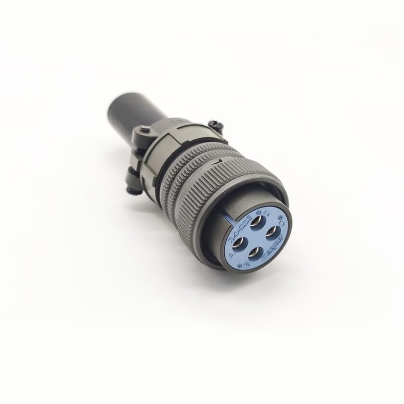 MS3106A24-22S Industrial Circular Connector, MIL-DTL-5015 Series Threaded Connector 4 Pin Contacts Solder Female Connectors Straight, 24 Shell Size