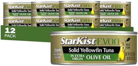 StarKist E.V.O.O. Solid Yellowfin Tuna, 4.5oz Can, 12-Pack