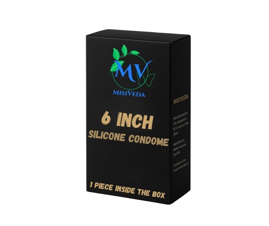 Silicone Condom, 6 Inch, Unscented, Single Pack, Male