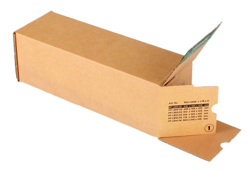progressPACK Universalversandhülse Premium PP LB10.01 aus Wellpappe, DIN A3, 315 x 105 x 105 mm, 10-er Pack, braun Cover
