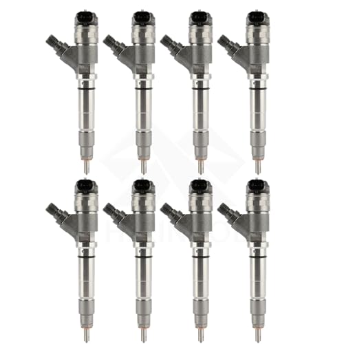 8PCS 0986435521 0445120042 97361355 97780358 CR Fuel Injector for 6.6L Duramax LLY LBZ Reman Engine Chevy Express Silverado 2500 3500 GMC Savana Sierra 2500 3500 Hummer H1 2006-2007