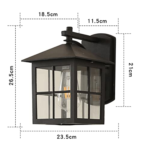 Applique murale eclairage deco veranda jardin style retro noir