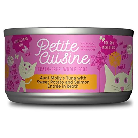 PETITE CUISINE Grain Free Wet Cat Food, Tuna and Salmon with Sweet Potato, 2.8oz, 24 cans Cover