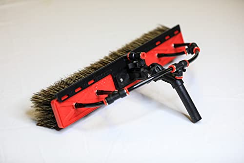 Tucker Alpha Extra Large, Water Fed Boar Bristle Brush With 4 Pencil Jets, For Window And Solar Panel Cleaning, By Rhg Products #TOP5